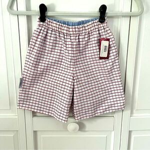 NEW Nantucket Kids Preston Reversible Shorts Red BluePlaid Chambray Boys Size 5